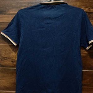 A Navy Blue Collared T-shirt