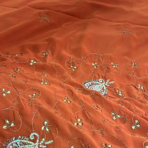 Orange Fancy Saree