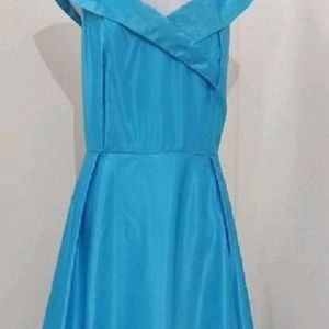 Blue Gown With Slit