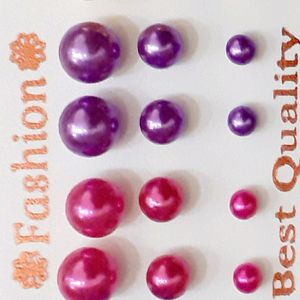 New Designer 3 Dozen Multi colour and White Round Pearl Earringd 36 Set Earring  Stud For Girls  Women Fashion School Children Kids College Girls ladies fashion stud earrings