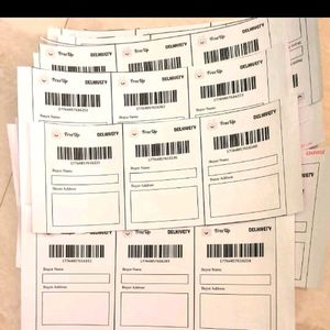 100 sticky labels(black/white)