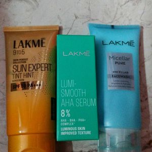 Sunscreen & Face Wash & Serum