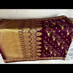 Fancy Silk Cotton Saree Without Blouse 02