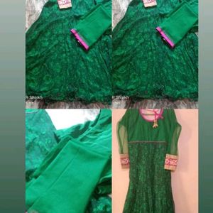 Beautiful Gown Green Colour Combo