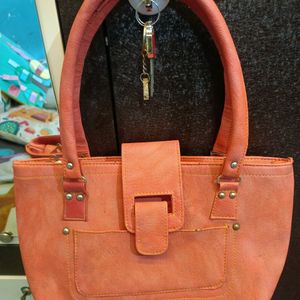 Beautiful Coral Colour Handbag 👜