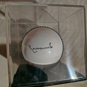 New Rahul Dravid Ball Signed In A Glass Frame