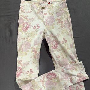 Floral Jeans XS