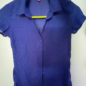 Blue Shirt Chiffon