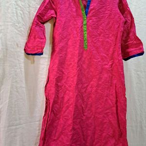 RubyPink Formal Imprinted Kurti