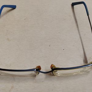 New Like Blue Metal Half-Rim Spectacles