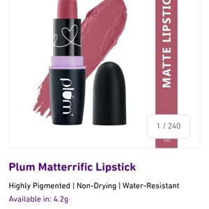 Plum Matterrific Lipstick | Highly Pigmented | Nou