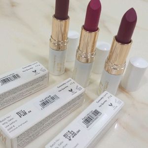 3 satin matte lipsticks