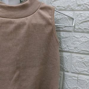 Tan Ribbed Top