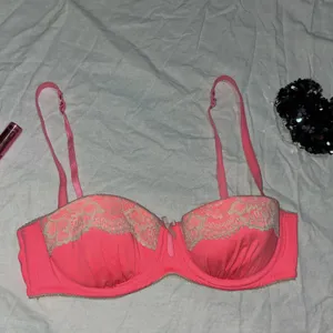 Neon Pink Lace Bra