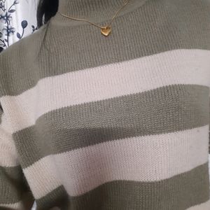 H&M Olive Arcylic Jumper Sweater For Women