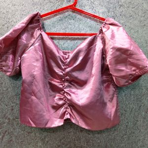 Pink Colour Crop Top