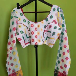 Cotton Jamdani Blouse New With Tag