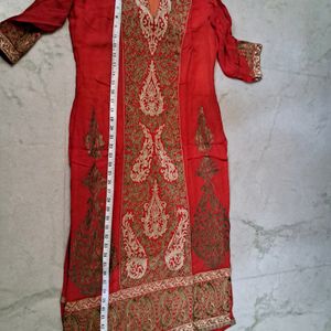 Tomato Red Suit❤️Kameez And Dupatta Set