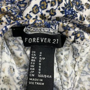 Forever 21 Women White Printed Top