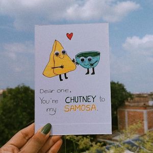 Samosa~Chutney Friendship card 🥐🥣