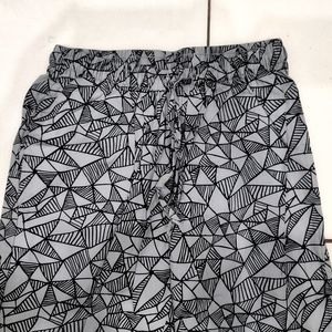 Grey Geometric Pajama Pants