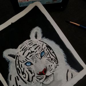 White Tiger Painting