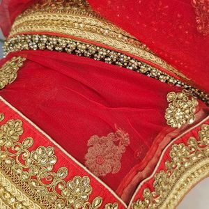 Elegant Bridal Red Dupatta