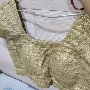 It's A Golden Colour Padded Blouse