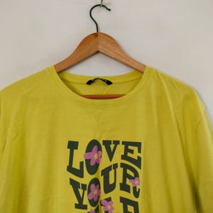 Lime Green Casual T Shirt (Women's)