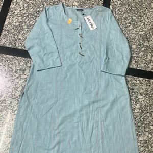 A Line Kurta ( Dusky Blue)