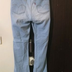 Levi's Distressed Blue Bootcut Jeans..