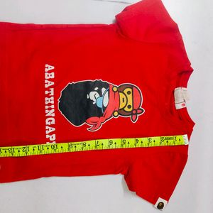 BAPE Pirate Milo Big Ape Head Tee Red ♥️