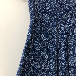 Printed Blue Skirt - Size Small