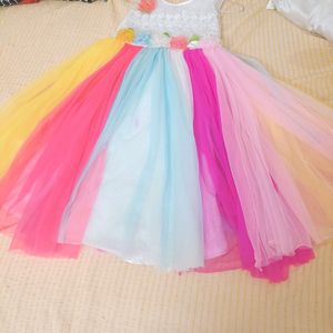 🌈Rainbow Frock Dress Kids