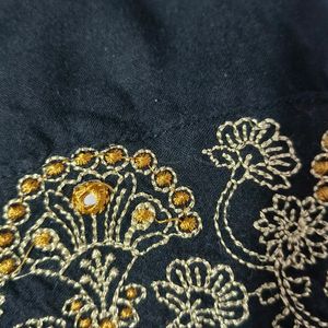 Black Embroidery Kurta