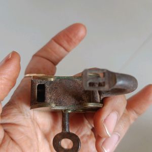 100 Years Old Brass And Iron Lock..