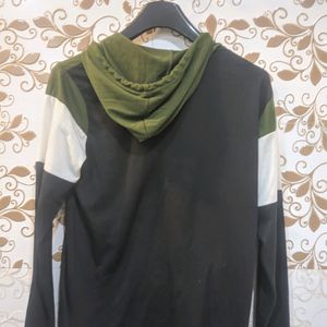 Bold Black, Green, and White Hoodie