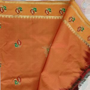 Peacock Design Saree