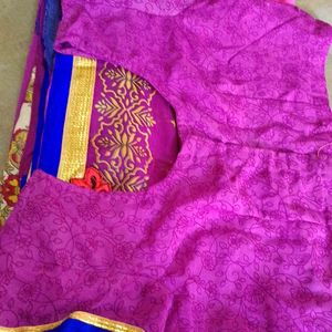 Multi Colour Saree With Blouse