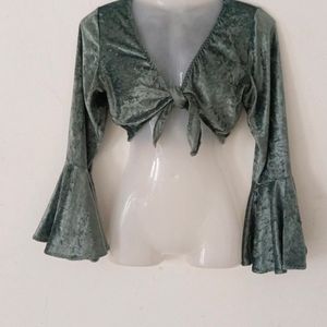 VINTAGE TIE FRONT TOP