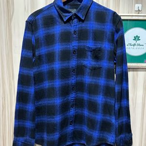 TRJ Blue Flannel Warm Check Shirt