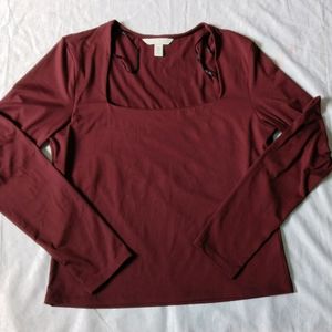 H&M Square Neck Top(Burgundy)