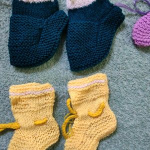 Woollen Socks (Set Of 4), New Born To 15 Months