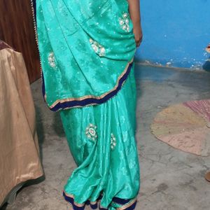 Sea Green Embellished Saree