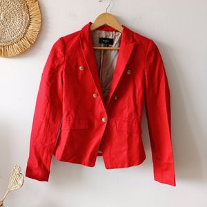 Mango Suit Formal Red Blazer