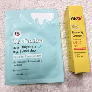 Sunscreen And Sheet Mask