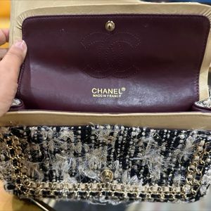 Authentic Chanel Tweed Classic Handbag