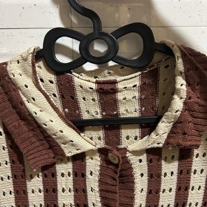 Brown Crochet Shirt🤎🐻