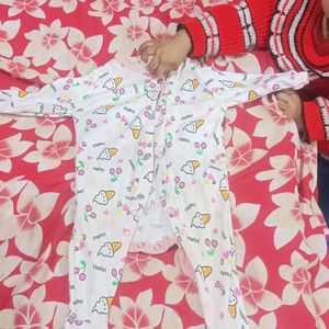 Romper For Beby Girls Casual Pure Cotton Printed