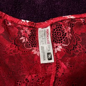 Front Open Red Lace Panty